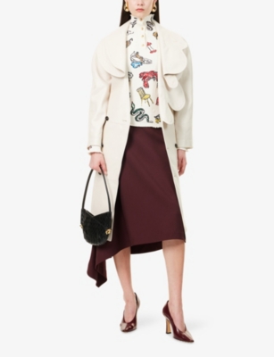 BOTTEGA VENETA: Belted Double-Breasted Leather Coat