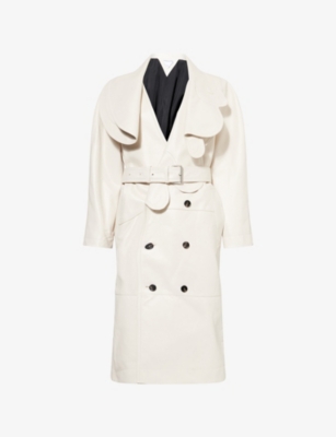 BOTTEGA VENETA: Belted Double-Breasted Leather Coat
