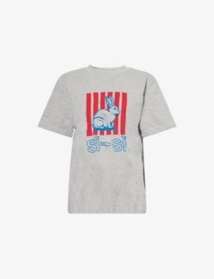 BOTTEGA VENETA: Melange Printed Woven T-shirt