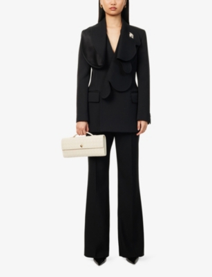 BOTTEGA VENETA: Flared Straight-Leg Wool Trousers