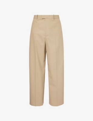 BOTTEGA VENETA: Straight-Leg Cotton-Twill Trousers