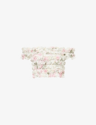 NEEDLE AND THREAD: Rose Smocked Chiffon Top
