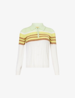 Guest In Residence Multicolor Track Polo In Cream Combo