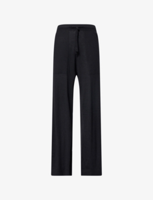 LE KASHA: Relaxed-fit wide-leg cashmere jogging bottoms