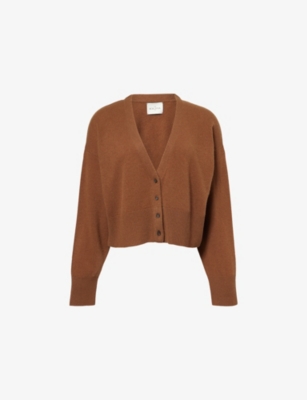 LE KASHA: Cropped Relaxed-Fit Cashmere Knitted Cardigan