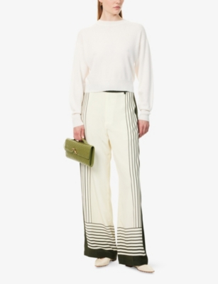 LE KASHA: Round-Neck Dropped-Shoulders Cashmere Jumper