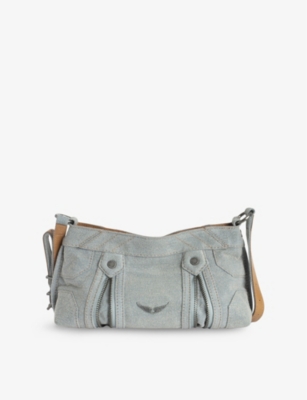 ZADIG&VOLTAIRE: Sunny Mood Logo-Embellished Patchword Denim Shoulder Bag