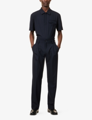 SIMKHAI WOMENS SIMKHAI KANE STRIPE RELAXED-FIT WOVEN TROUSERS 