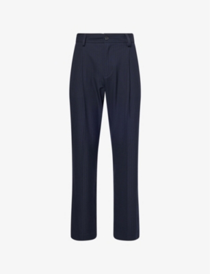 SIMKHAI WOMENS SIMKHAI KANE STRIPE RELAXED-FIT WOVEN TROUSERS 