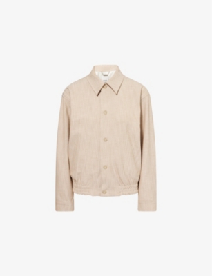 Simkhai Womens Natural Linen Archibald Two-welt-pockets Stretch-woven Jacket In Natural Linen