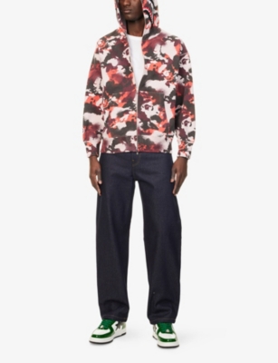 A BATHING APE: Camouflage-Print Cotton Hoody