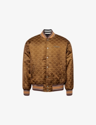 A Bathing Ape Mens Black Logo-print Nylon Bomber Jacket In Multi