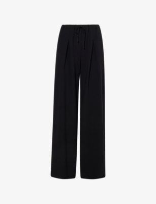 THEORY: Casual Pleat Wide-Leg Woven Trousers