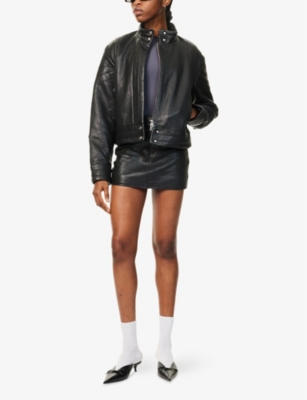 REPRESENT: Drive Two-Zip-Pockets Regular-Fit Leather Jacket
