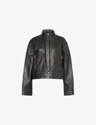 REPRESENT: Drive Two-Zip-Pockets Regular-Fit Leather Jacket