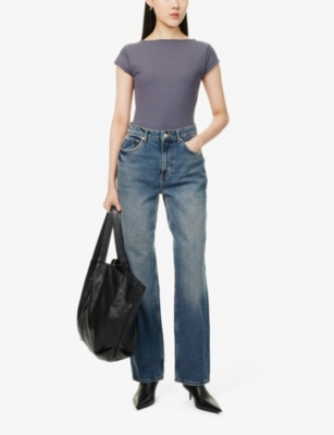 REPRESENT: Owners Club Cap-Sleeve Stretch-Woven Bodysuit