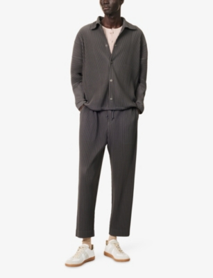 HOMME PLISSE ISSEY MIYAKE: March Drawstring Knitted Trousers
