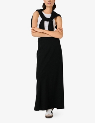THE WHITE COMPANY: Slim-Fit Rear-Slit Stretch-Jersey Maxi Skirt
