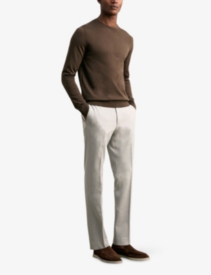 REISS: Found Slim-Fit Drawstring Woven Trousers
