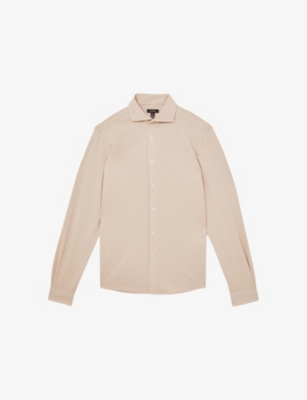 REISS: Bobby Regular-Fit Cutaway-Collar Modal-Blend Shirts