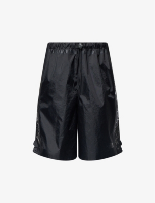 THE NORTH FACE WOMENS TNF BLACK THE NORTH FACE X CECILIE BAHNSEN ELLIE FLORAL  WIDE-LEG SHELL SHORTS