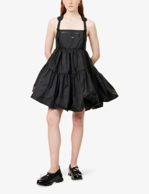 Shop The North Face Womens Tnf Black  X Cecilie Bahnsen Shara Woven Mini Dress