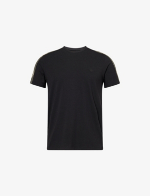 EMPORIO ARMANI: Regular-Fit Branded-Panel Stretch-Cotton T-shirt