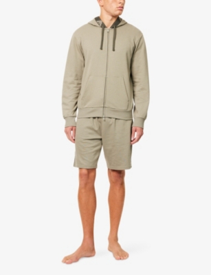 EMPORIO ARMANI: Side-Stripe Elasticated-Waist Cotton-Jersey Shorts