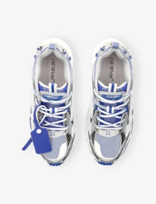 OFF-WHITE C/O VIRGIL ABLOH: Be Right Back mesh and faux-leather low-top trainers