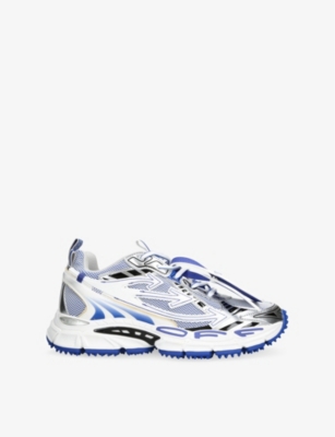 OFF-WHITE C/O VIRGIL ABLOH: Be Right Back mesh and faux-leather low-top trainers