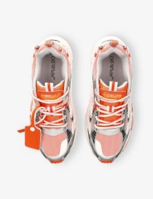 OFF-WHITE C/O VIRGIL ABLOH: Be Right Back mesh and faux-leather low-top trainers