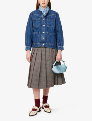 Sunnie Round-Neck Denim Jacket