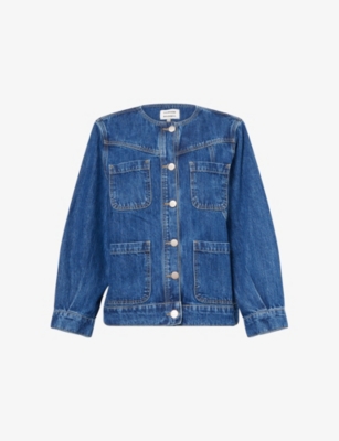 Sunnie Round-Neck Denim Jacket