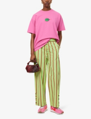 DAMSON MADDER: Ritik Striped Cotton-Poplin Trousers