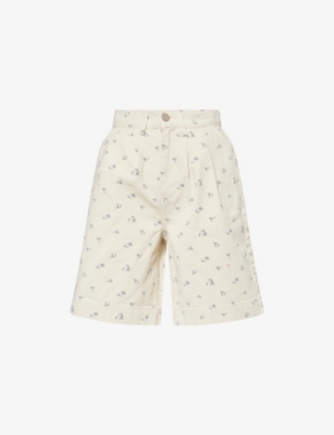 DAMSON MADDER: Nova Floral-Print Denim Shorts