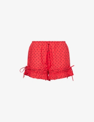 DAMSON MADDER: Mafalda Cherry-Print Cotton Boxer Shorts