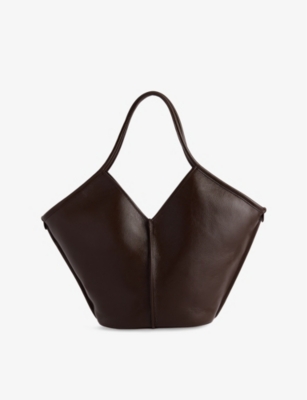 HEREU: Calella Distressed Leather Tote Bag