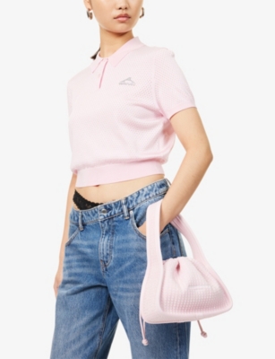 Alexander Wang Omens Ballerina Pink Ryan Small Stretch-knit Top-handle Bag In Ballerina Pink