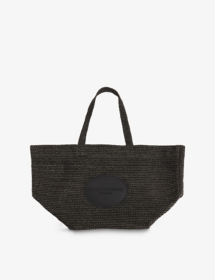 ALEXANDER WANG: Punch XL Tote Woven Leather Tote Bag