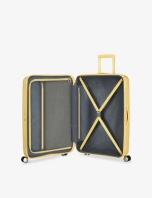 American Tourister Soundbox Large Expandable Four-wheel Shell Suitcase 77cm Pastel Yellow In Pastel Yellow