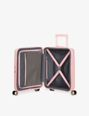 American Tourister Soundbox Expandable Four-wheel Shell Cabin Suitcase 55cm Pastel Pink In Pastel Pink