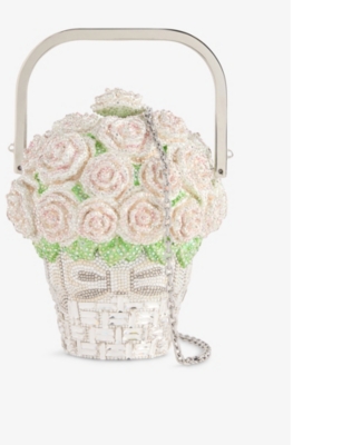JUDITH LEIBER COUTURE: Basket Of Roses Crystal-Embellished Clutch Bag