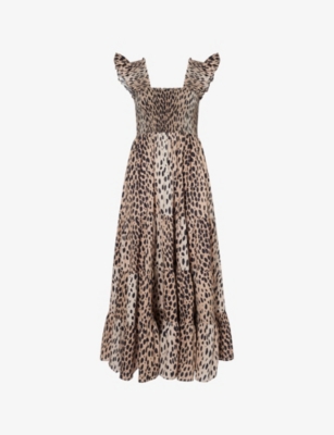 RIXO: Kendall Tiered Cotton Midi Dress