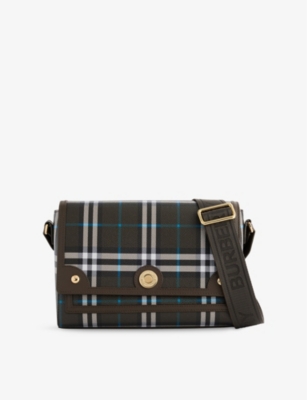 BURBERRY: Note Medium Coated-Canvas Shoulder Bag