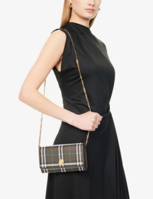 BURBERRY: Hannah Coated-Canvas Wallet-on-Chain