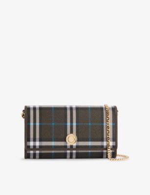 BURBERRY: Hannah Coated-Canvas Wallet-on-Chain