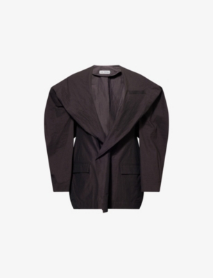 ISSEY MIYAKE: Ample Shawl-Lapel Woven Jacket