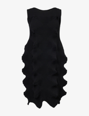ISSEY MIYAKE: Linkage Round-Neck Knitted Midi Dress
