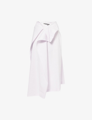 ISSEY MIYAKE: Ample Asymmetric Woven Midi Skirt