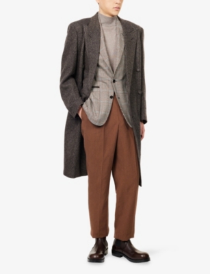 DUNHILL: Cavendish Pleated Linen Trousers